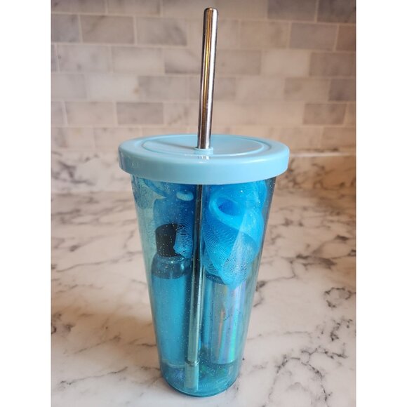 Alchemy Living Frosted Coconut Spa Gift Set With Tumbler Body Wash & Oil Loofah - Picture 2 of 6